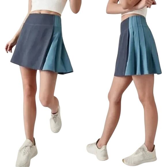 Athleta Fairway Pleated Skort Granite Blue Small - Picture 2 of 5